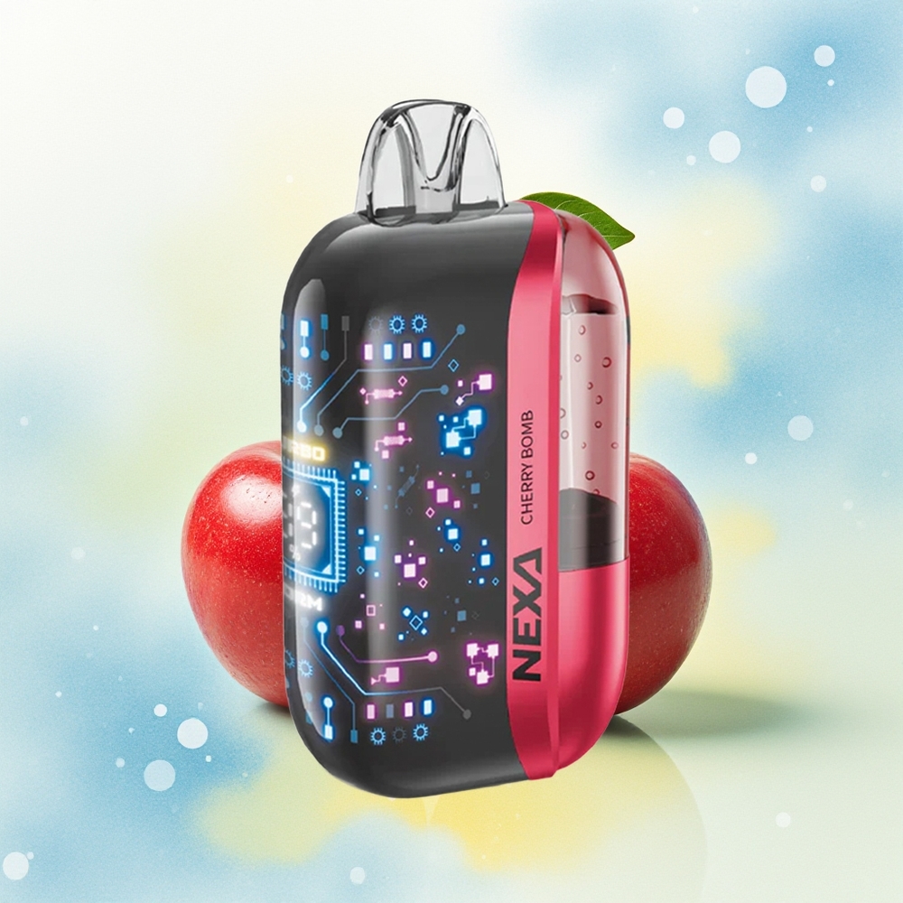 NEXA Ultra 50000 Suu 20ml 800mah 5% 0.9ohm Dual Mesh 3d Kõver Ekraan Type-c Kirss Bomp