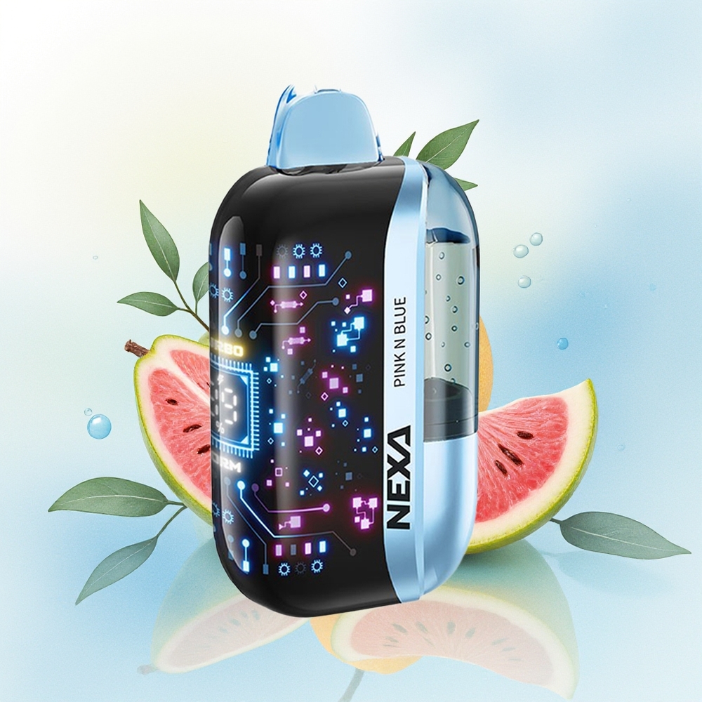 NEXA Ultra 50000 Suud 20ml 800mah 5% 0.9ohm 3d Ekraan Type-C Roosa ja Sinine