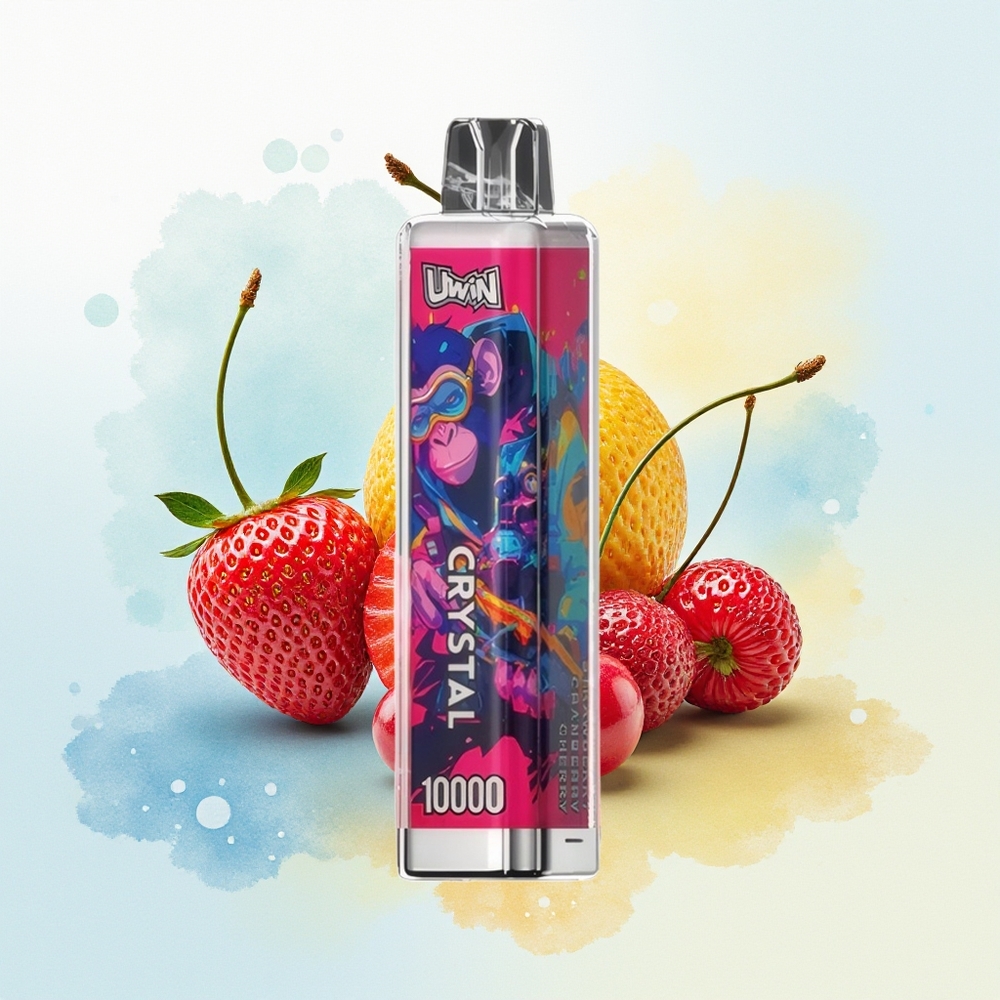 UWIN Crystal 10000 Puffs RGB Maasikas Jõhvits Mustikas Kirss