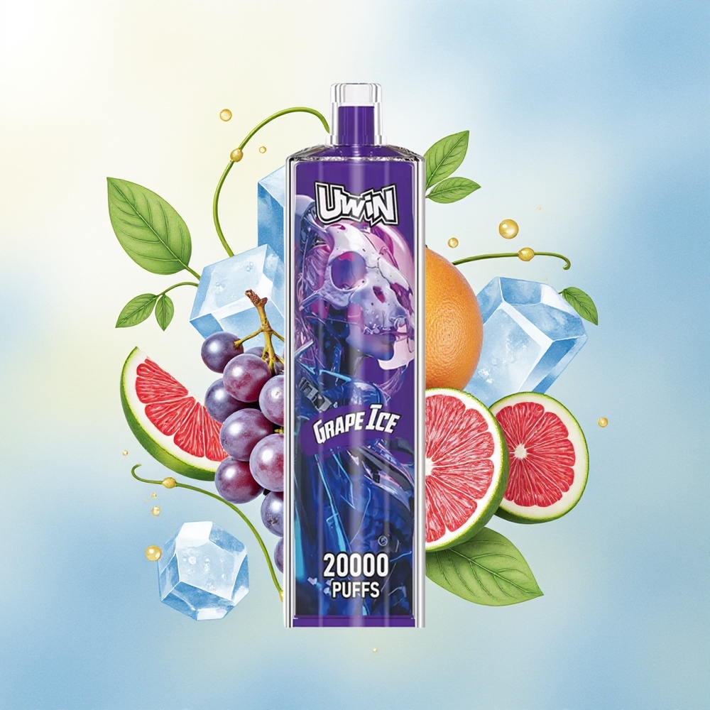 UWIN Shisha Hookah Crystal 20000 Puhangut Mesh Coil 22ml Grape Ice