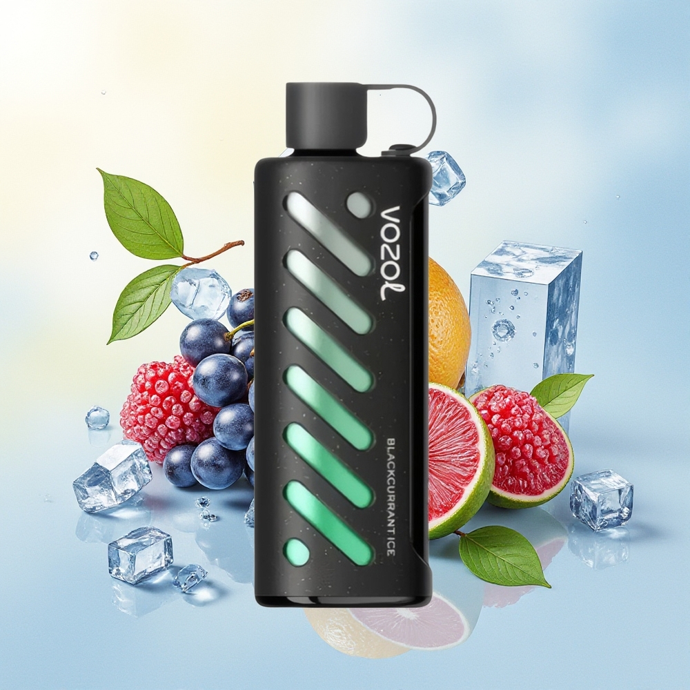 VOZOL Gear Shisha 25000 Suudet Dual Mesh 1000mAh 5mg/ml Mustikas-Jää