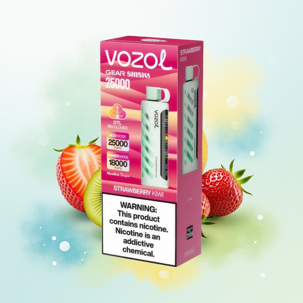 VOZOL Gear Shisha 25000 Suudet S.i.L.C Tech Dual Mesh Maasik-Kiivi