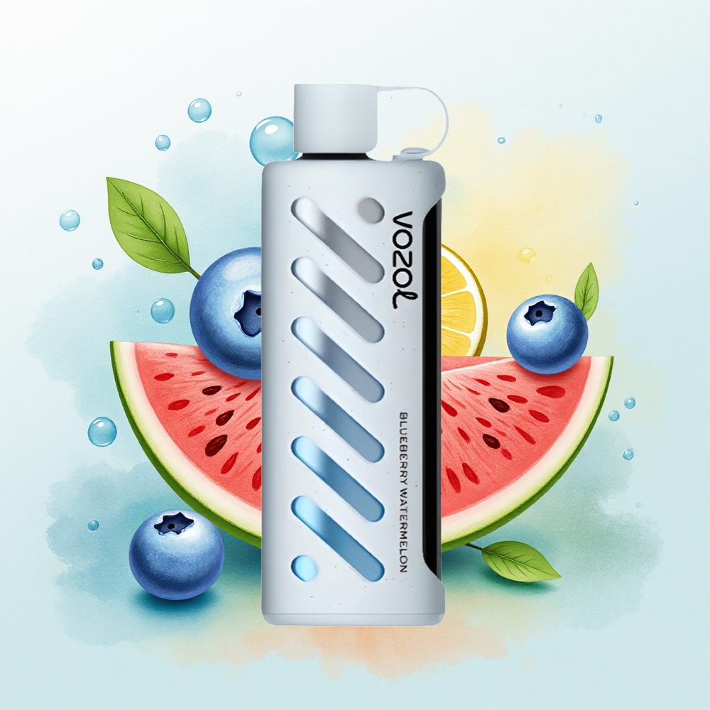 VOZOL Gear Shisha 25000 Suudet S.i.L.C Tehnoloogia Kahe Võrgu Režiimiga 1000mAh 5mg/ml Mustikas-Arbuus