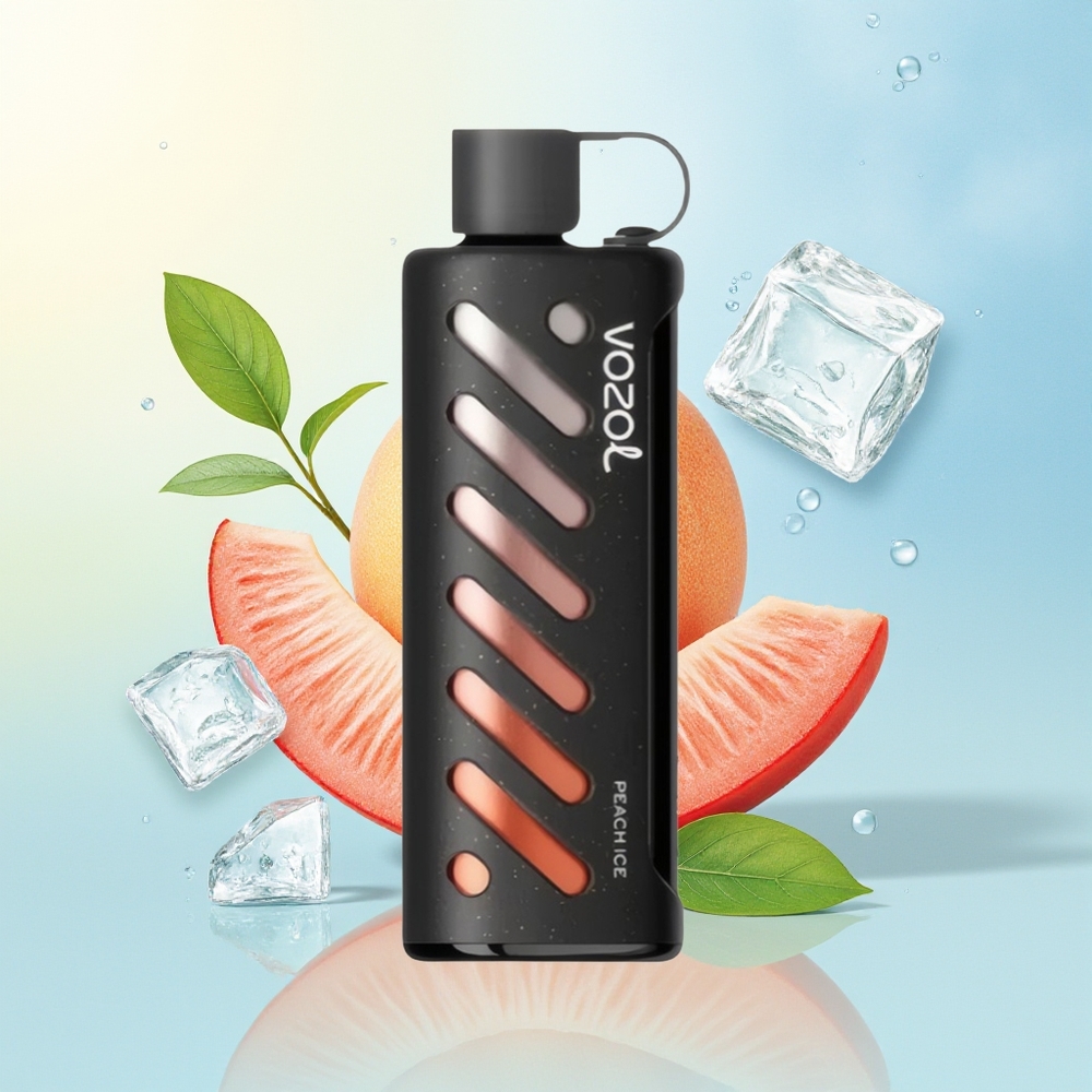 VOZOL Gear Shisha 25000 Suudet S.i.L.C Tehnoloogia Kahekordse Võrguga 1000mAh 5mg/ml Virsikujää