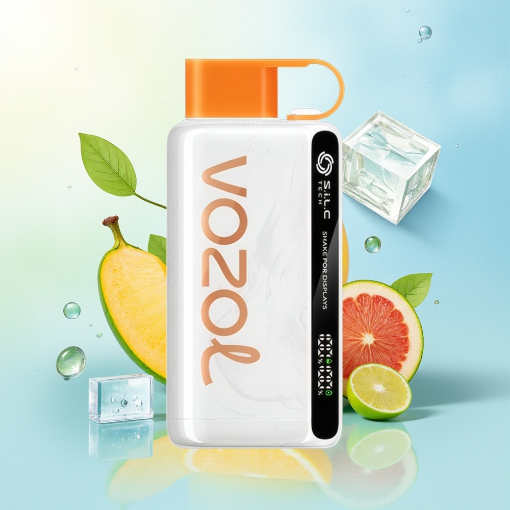 VOZOL STAR 9000/12000 RAPIDLAEVI KORDA KASUTATUD PLASTIK VIBREERIMISDISPLAY S.i.L.C TECH SUUKAITSE 650MAH MEXICA MANGO JÄÄ