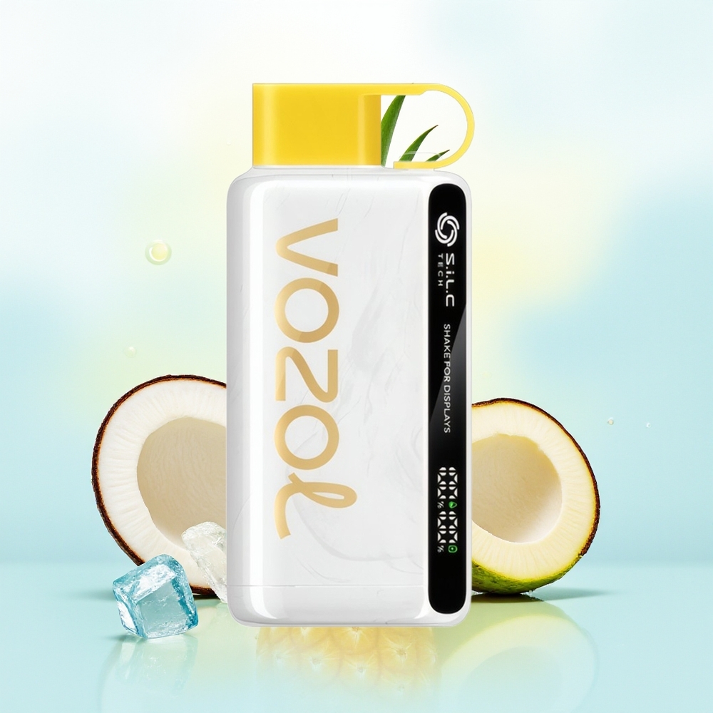 VOZOL STAR 9000/12000 Suitsupüstik Värise Kuva Kiire Laadimine 650mAh Ananass-KookosJää