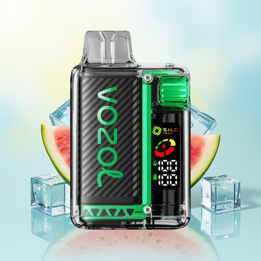 VOZOL Vista 20000 Puffs Taastetav Akuga OLED Ekraaniga 6 Tasemelise Võimsuse Reguleerimisega 2% Nikotiini Arbuusi-Jää Kombinatsioon